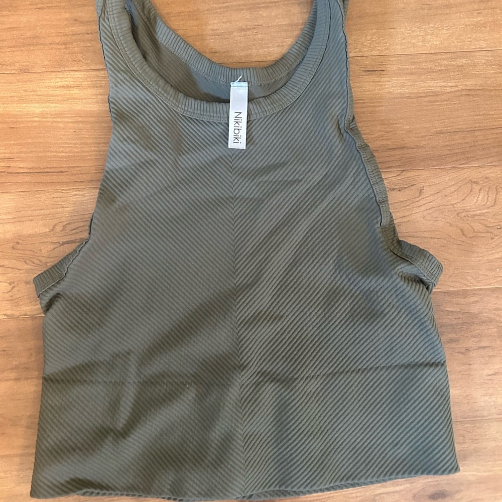Olive green Nikibiki tank top- size small